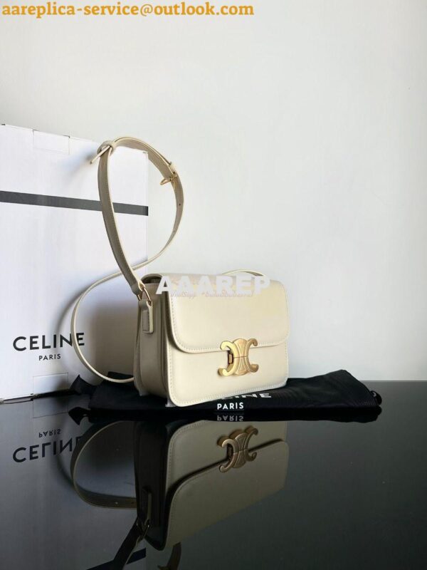 Replica Celine Triomphe Bag Shiny Calfskin Ivory 23