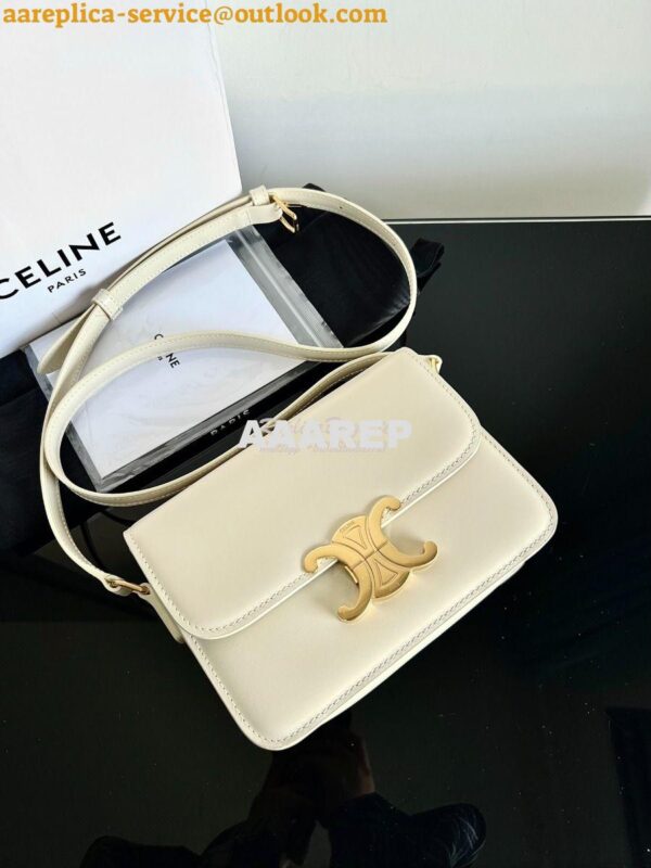 Replica Celine Triomphe Bag Shiny Calfskin Ivory 24