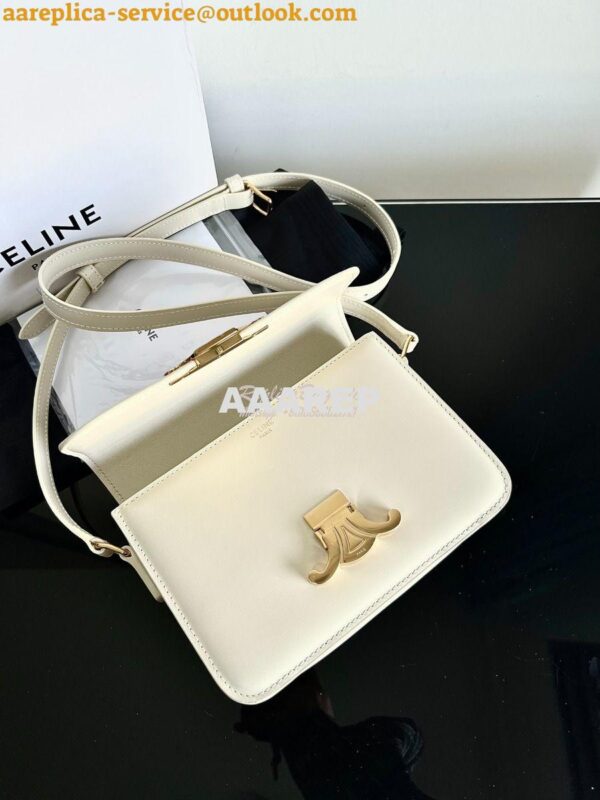 Replica Celine Triomphe Bag Shiny Calfskin Ivory 29