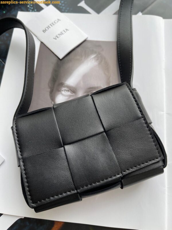 Replica Bottega Veneta Candy Cassette Bag In Black Lambskin 8