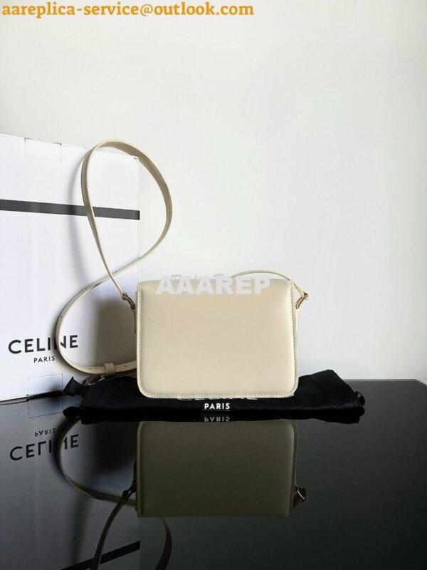 Replica Celine Triomphe Bag Shiny Calfskin Ivory 34