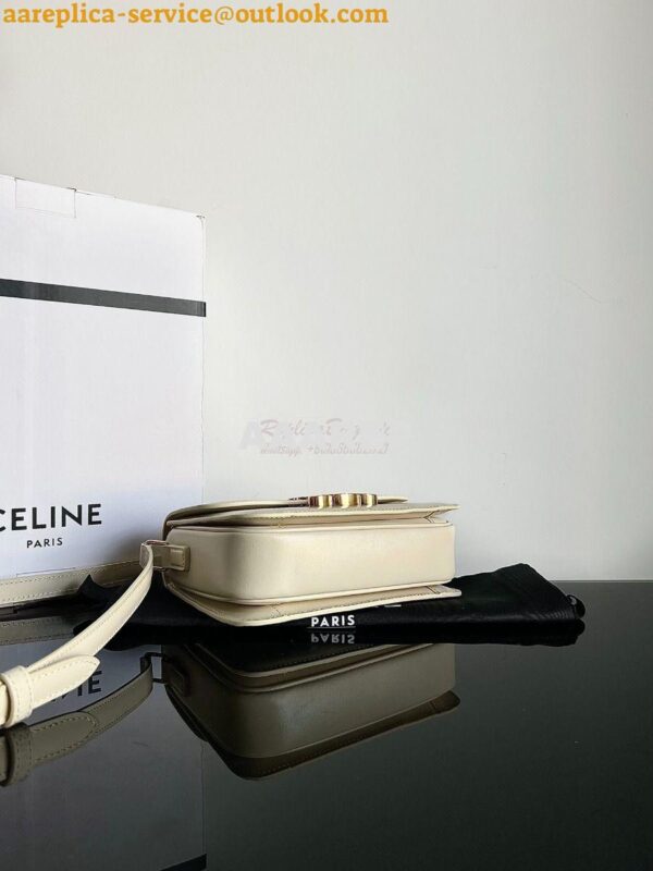 Replica Celine Triomphe Bag Shiny Calfskin Ivory 37