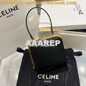 Replica Celine Triomphe Minaudiere In Smooth Calfskin 197243 Black 2