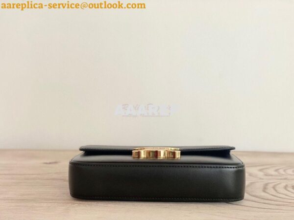 Replica Celine Triomphe Shoulder Bag In Shiny Calfskin 194143 Black 8