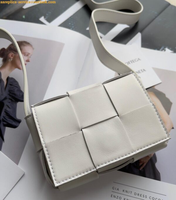 Replica Bottega Veneta Candy Cassette Bag In White Lambskin 8