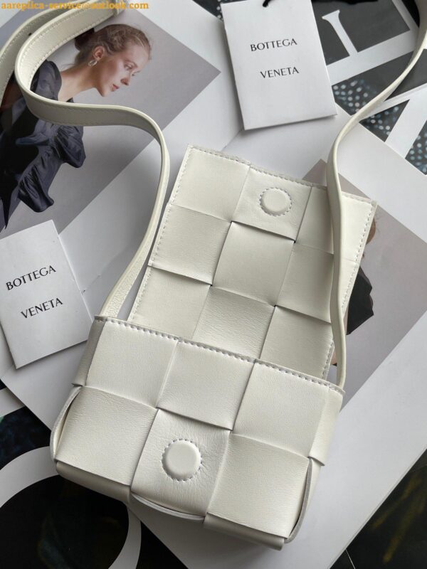 Replica Bottega Veneta Candy Cassette Bag In White Lambskin 11