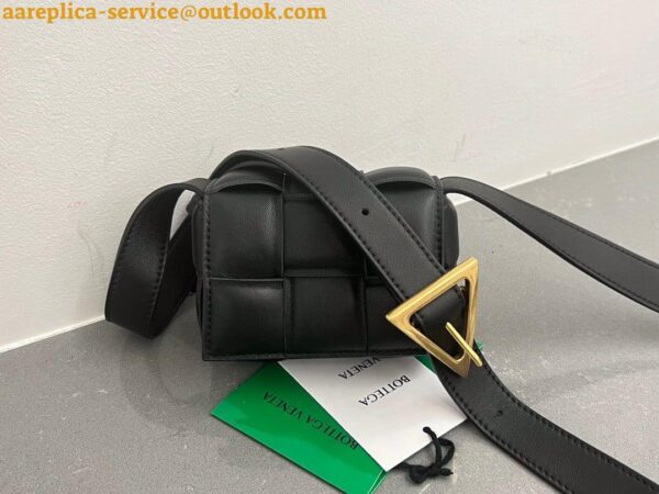 Replica Bottega Veneta Candy Padded Cassette Bag In Black Lambskin 5