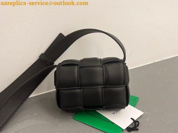 Replica Bottega Veneta Candy Padded Cassette Bag In Black Lambskin 7