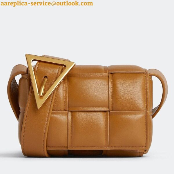 Replica Bottega Veneta Candy Padded Cassette Bag In Camel Lambskin 3