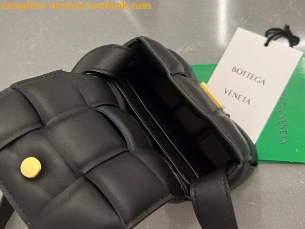 Replica Bottega Veneta Candy Padded Cassette Bag In Black Lambskin 12