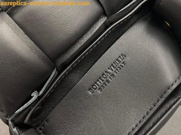 Replica Bottega Veneta Candy Padded Cassette Bag In Black Lambskin 13