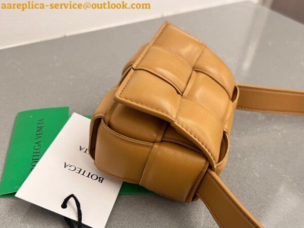 Replica Bottega Veneta Candy Padded Cassette Bag In Camel Lambskin 6