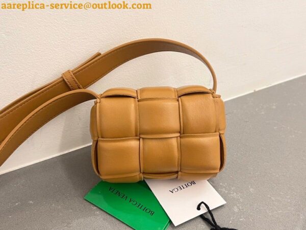 Replica Bottega Veneta Candy Padded Cassette Bag In Camel Lambskin 7