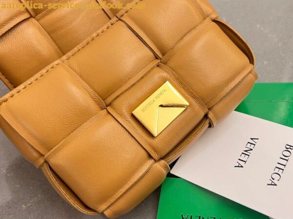 Replica Bottega Veneta Candy Padded Cassette Bag In Camel Lambskin 10