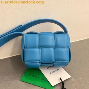 Replica Bottega Veneta Candy Padded Cassette Bag In Pool Lambskin 2