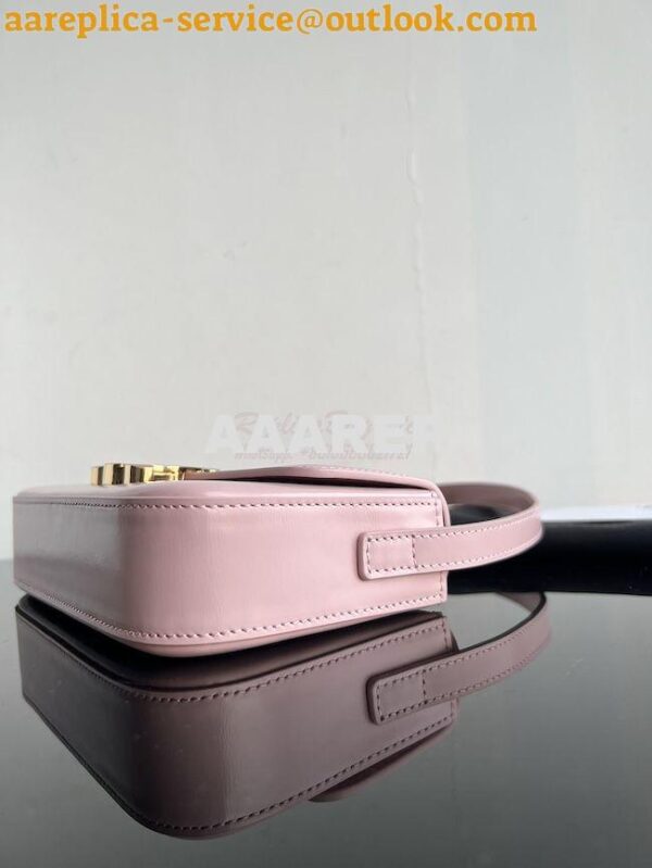 Replica Celine Triomphe Shoulder Bag In Shiny Calfskin 194143 Rose Qua 7