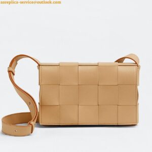 Replica Bottega Veneta Cassette Bag In Almond Intreccio Lambskin