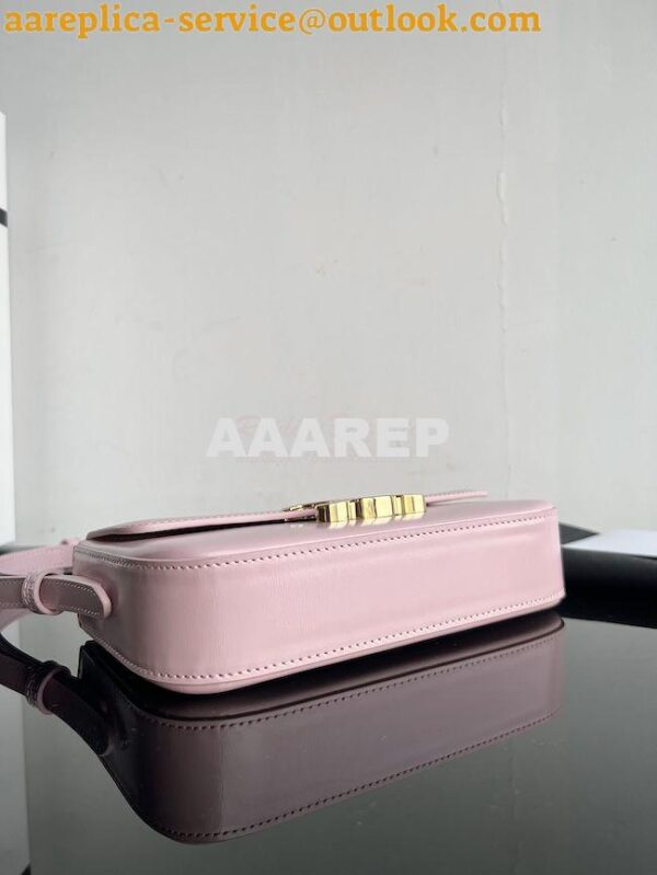 Replica Celine Triomphe Shoulder Bag In Shiny Calfskin 194143 Rose Qua 16