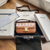 Replica Celine Triomphe Shoulder Bag In Shiny Calfskin 194143 Soft Blu