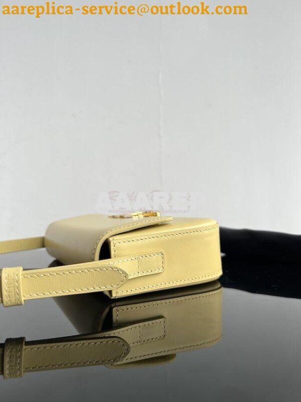 Replica Celine Triomphe Shoulder Bag In Shiny Calfskin 194143 Yellow 10