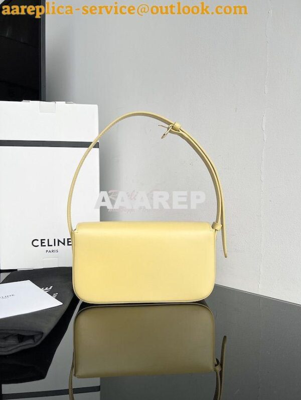 Replica Celine Triomphe Shoulder Bag In Shiny Calfskin 194143 Yellow 15