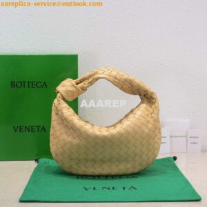 Replica Bottega Veneta BV 690225 Teen Jodie intrecciato leather shoulder bag Apricot 2