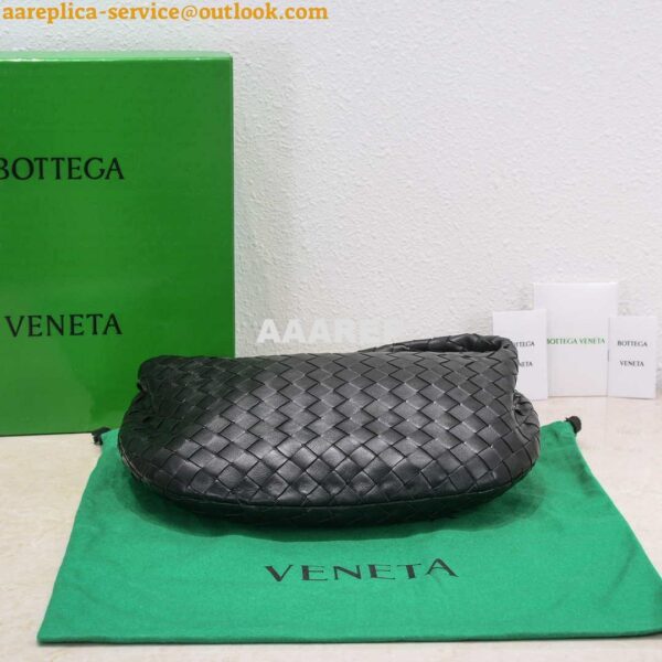 Replica Bottega Veneta BV 690225 Teen Jodie intrecciato leather shoulder bag Black 5