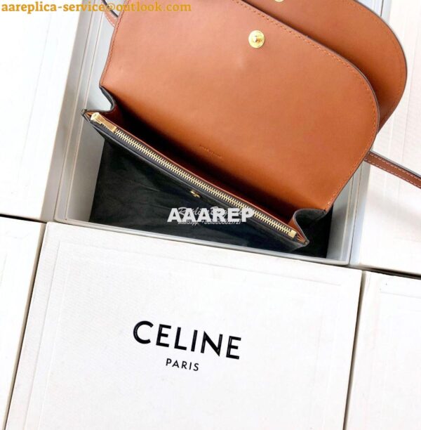 Replica Celine Wallet On Strap In Triomphe Canvas And Smooth Lambskin 9