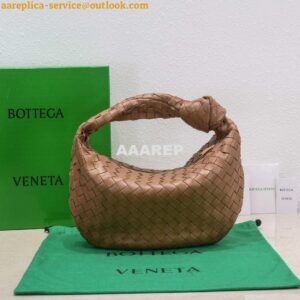 Replica Bottega Veneta BV 690225 Teen Jodie intrecciato leather shoulder bag Brown 2