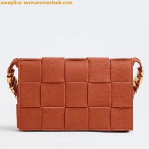 Replica Bottega Veneta Cassette Bag In Maple Grained Intreccio Calfskin