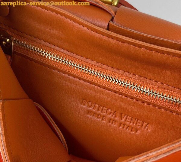 Replica Bottega Veneta Cassette Bag In Maple Grained Intreccio Calfskin 10