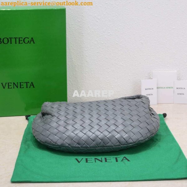 Replica Bottega Veneta BV 690225 Teen Jodie intrecciato leather shoulder bag Dark Gray 10