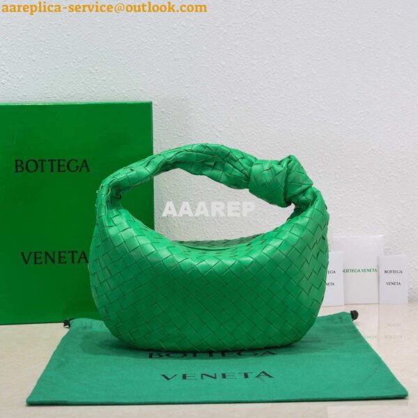 Replica Bottega Veneta BV 690225 Teen Jodie intrecciato leather shoulder bag Green 3