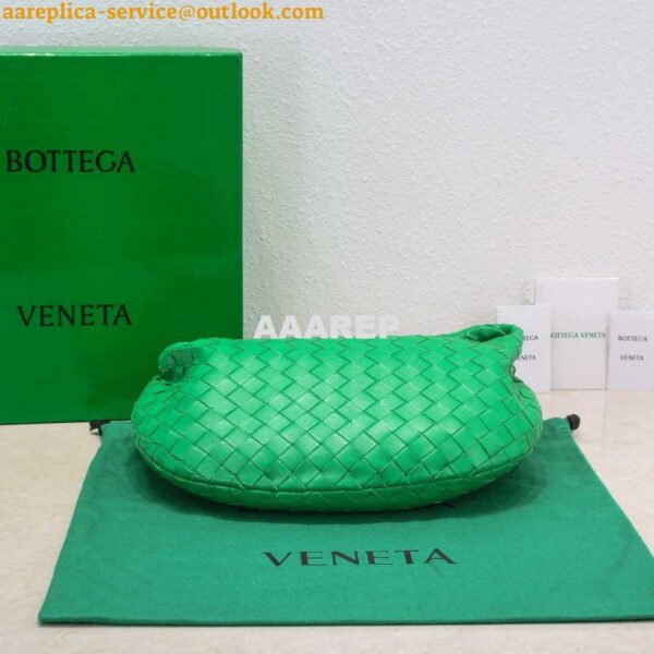 Replica Bottega Veneta BV 690225 Teen Jodie intrecciato leather shoulder bag Green 6