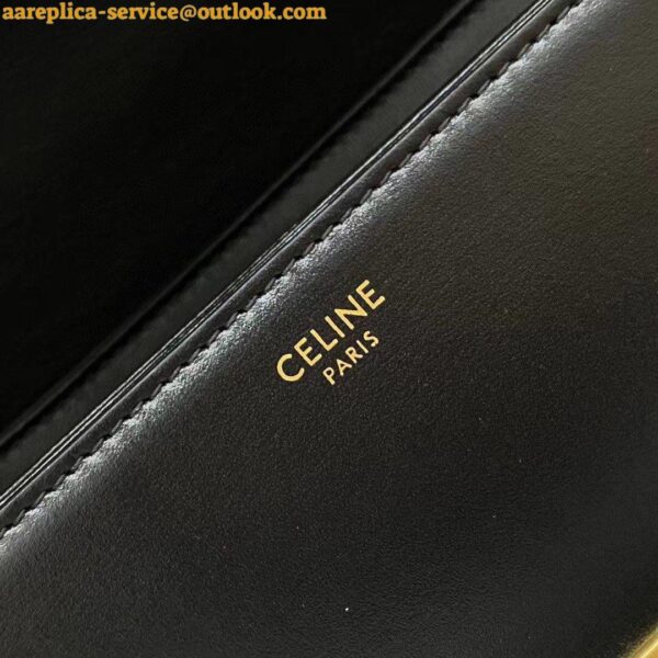 Replica Celine Triomphe Teen Bag In Black Leather 5