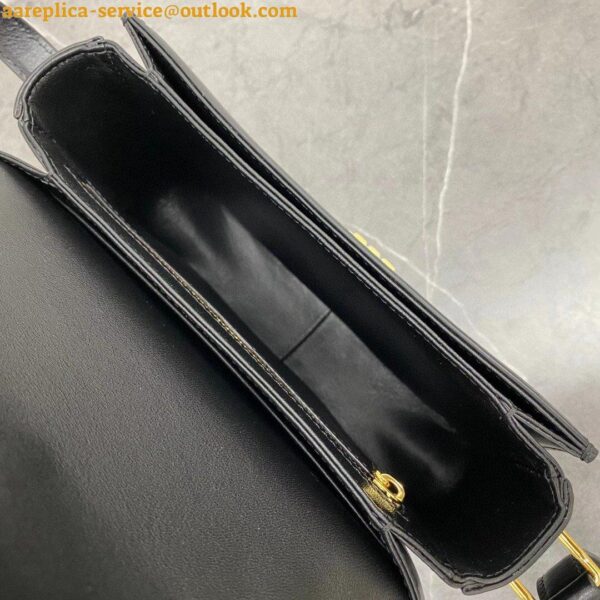 Replica Celine Triomphe Teen Bag In Black Leather 7