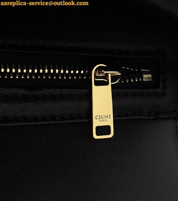 Replica Celine Triomphe Teen Bag In Black Leather 8