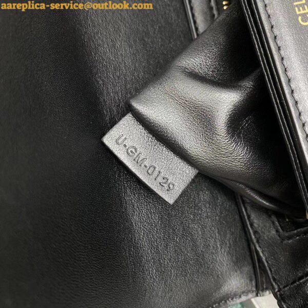 Replica Celine Triomphe Teen Bag In Black Leather 11