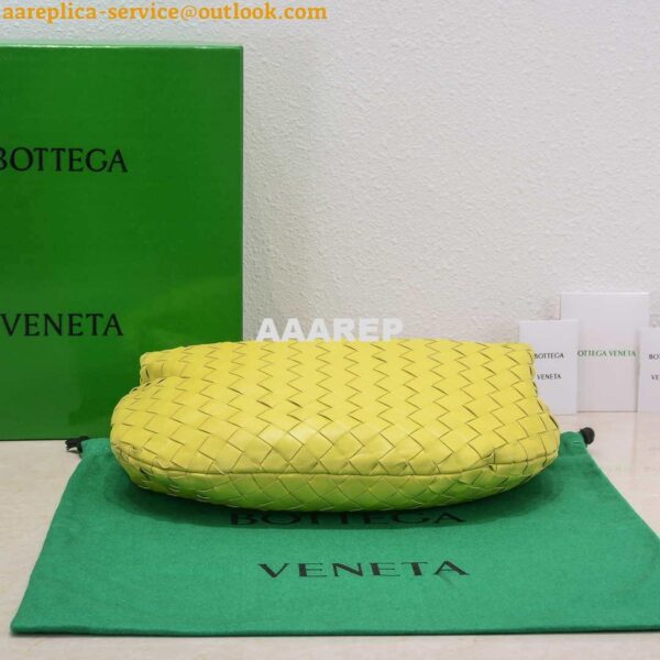 Replica Bottega Veneta BV 690225 Teen Jodie intrecciato leather shoulder bag Lemon Yellow 7