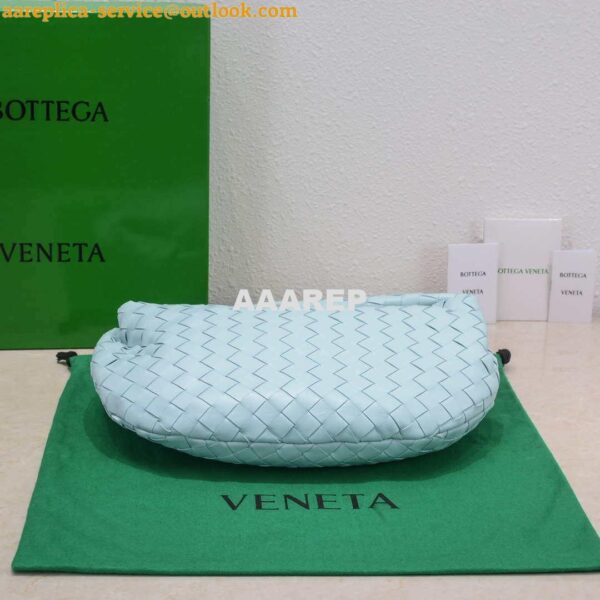 Replica Bottega Veneta BV 690225 Teen Jodie intrecciato leather shoulder bag Light Blue 5