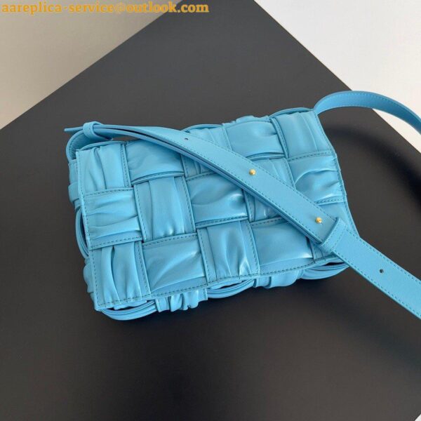 Replica Bottega Veneta Cassette Bag In Pool Foulard Intreccio Calfskin 11