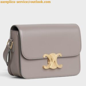 Replica Celine Triomphe Teen Bag In Grey Leather