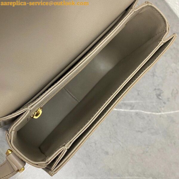 Replica Celine Triomphe Teen Bag In Grey Leather 4