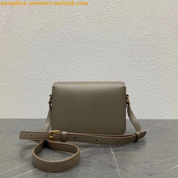 Replica Celine Triomphe Teen Bag In Grey Leather 8