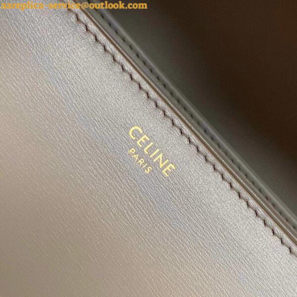 Replica Celine Triomphe Teen Bag In Grey Leather 9