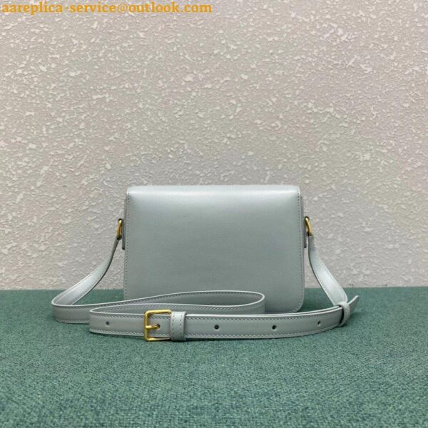 Replica Celine Triomphe Teen Bag In Mineral Leather 5