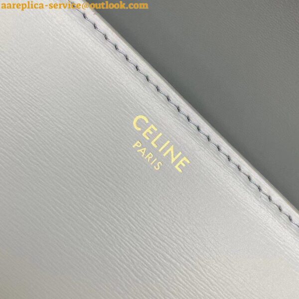 Replica Celine Triomphe Teen Bag In Mineral Leather 9