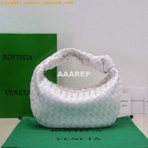 Replica Bottega Veneta BV 690225 Teen Jodie intrecciato leather shoulder bag White