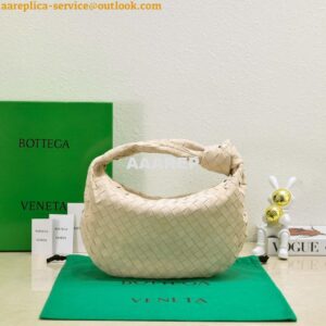 Replica Bottega Veneta BV 690225 Teen Jodie intrecciato suede shoulder bag Beige