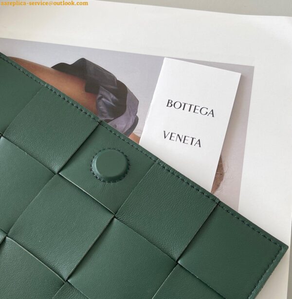 Replica Bottega Veneta Cassette Bag In Raintree Intreccio Lambskin 9